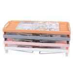 Set Of 3 Stack Up Shelf Space Saver Plastic Racks With Foldable Legs For Kitchen - Image 9