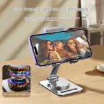 360-Degree Rotate Metal Desk Mobile Phone & Tablet Holder Stand (Random Color) - Image 7