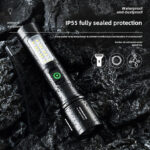 Rechargeable White Laser Super Battery Aluminum LED Flashlight, Body  Tactical,Long Battery Zoomable, Light - Image 8