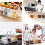 4 in1 Clear Seasoning Box Crystal Seasoning Storage Container with Spoon Clear Seasoning Rack Spice Pots for Pepper Spice - Image 10