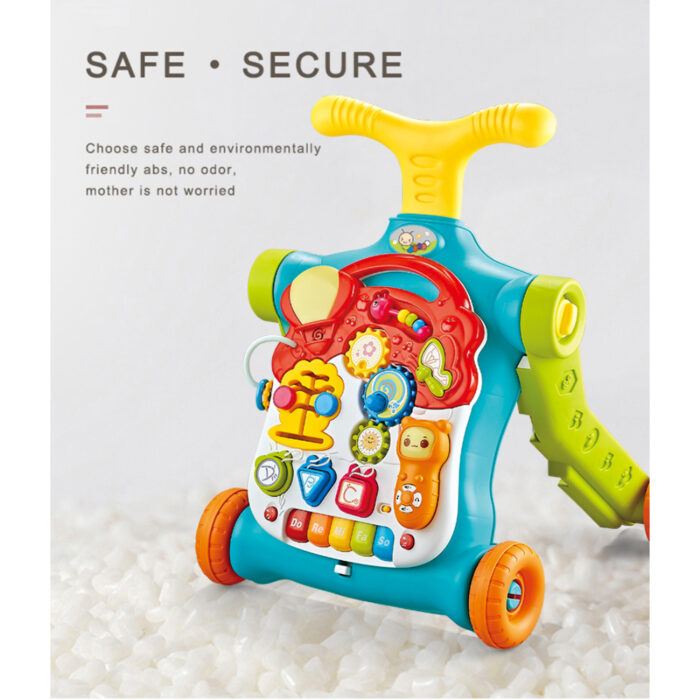 Adaptive 5-In-1 Baby Musical Stroller With Musical Table For Developmental Growth - Image 3