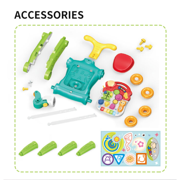 Adaptive 5-In-1 Baby Musical Stroller With Musical Table For Developmental Growth - Image 5