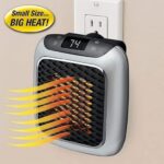 800W Space Heater Digital Electric Heater Wall Outlet Plug Small Fan Home Warmer