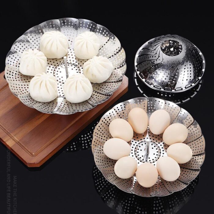 304 Stainless Steel Folding Steamer Tray Steam Rack Steam - Image 5