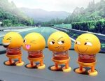 6 Pcs Cute Emoji Bobble Head Dolls Dancing Toys for home and car decoration
