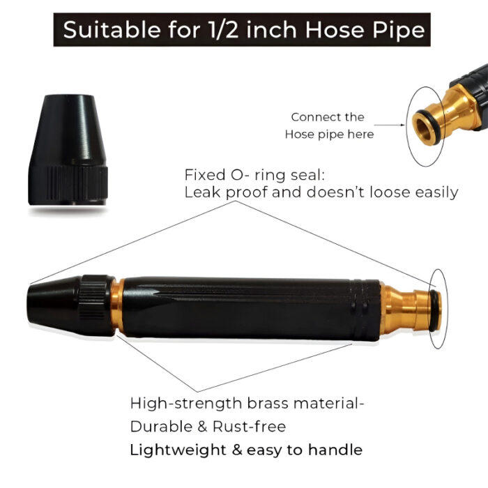 Pack of 2 Multi-Functional High-Pressure Metal Water Spray Nozzles - Image 16