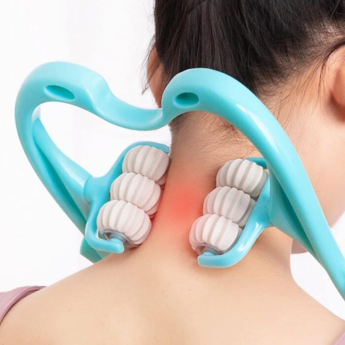 Manual Neck Massager For Cervical pain, deep Tissue | Handheld Massager Tool for Legs Waist Neck and Shoulder (Random color) - Image 24