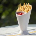French Fries Cup potato Fries Holder with ketchup Holder for Sauce (Random Color ) - Image 2