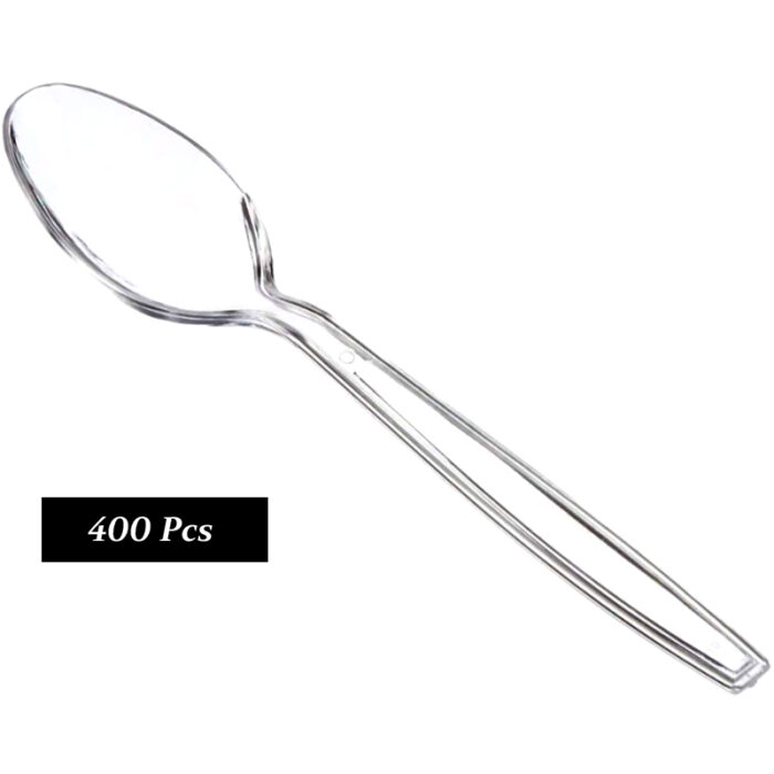 4 Packs Of 100PCS Transparent Plastic Spoons For Desserts And Appetizers - Image 5