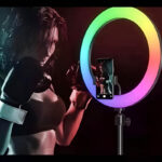 MJ18 45 CM RGB LED Soft Ring Light with 3 Phone Holders and Remote Control - Image 5