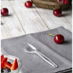 4 Packs Of 100PCS Transparent Plastic Spoons For Desserts And Appetizers