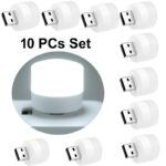 Pack of 10 Mini USB LED Night Lights – Compact Plug-in Lamps for Bedroom, Office, and Travel - Image 3