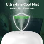 Cool Mist Humidifiers for Bedroom with Cute Water Drops & Light Effects, Small Room Air Diffuser for Baby, Home, Office - Image 5