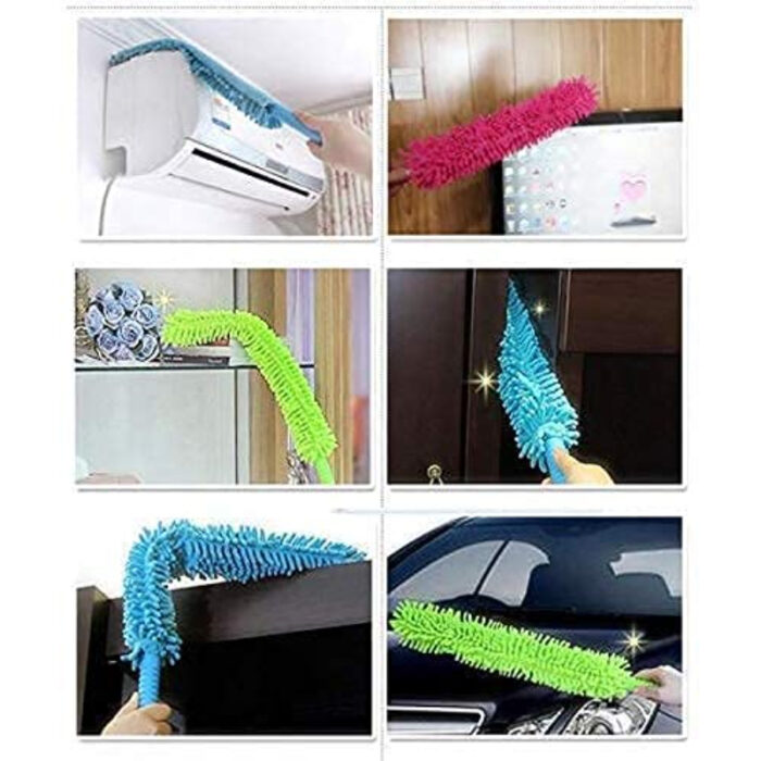 Multi-Functional Flexible Micro Fiber Duster With Telescopic Stainless Steel Handle - Image 3