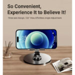 2 Pcs 360° Rotatable Metal Phone & Tablet Stands, Adjustable Foldable and Durable Desktop Holders - Image 7