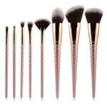 8 PCs Diamond Unicorn Handle Makeup Brush Set