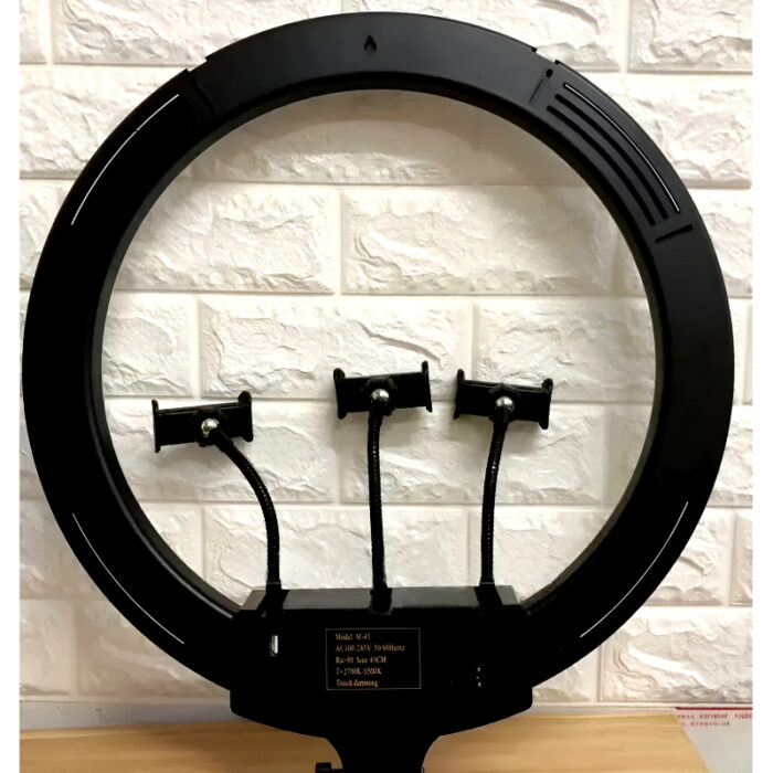 MJ18 45 CM RGB LED Soft Ring Light with 3 Phone Holders and Remote Control - Image 8