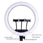 MJ18 45 CM RGB LED Soft Ring Light with 3 Phone Holders and Remote Control - Image 9