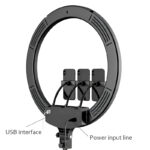 MJ18 45 CM RGB LED Soft Ring Light with 3 Phone Holders and Remote Control - Image 6
