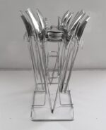 29 Pcs High-Quality Stainless-Steel Cutlery Set with Spoons, Forks, Knifes and Holder Stand - Image 3