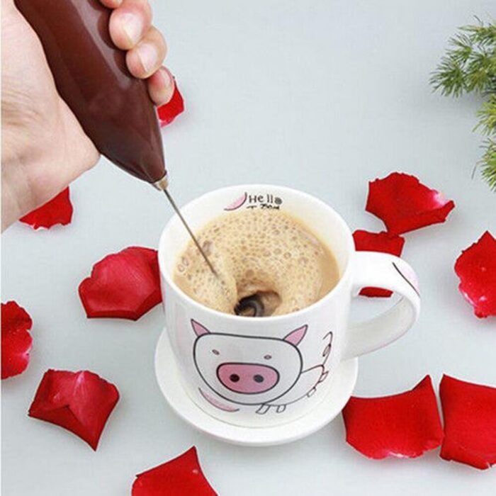 Stainless Steel Automatic Hand Held Electric Mixer Frother Mini Stirrer - Image 1