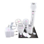 Kemei KM-2199 Multi-Functional Rechargeable Epilator: 5-In-1 Beauty Tools Kit For Women - Image 4