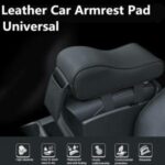 Black Car Center Console Armrest Cushion With Mobile Pocket - Image 4