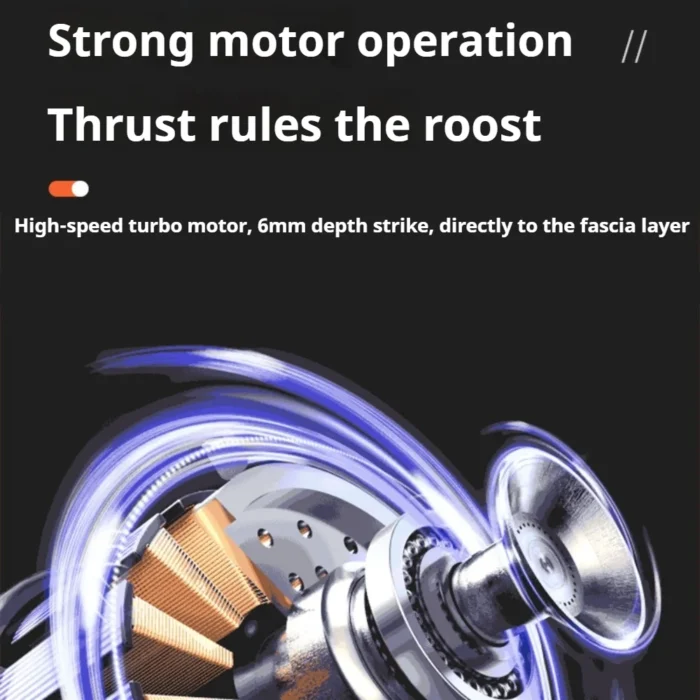 4 in 1 Compact Gun Massager | 5 Speed Levels | Portable Rechargeable Handheld Muscle Pain Reliever Device (Random color) - Image 9