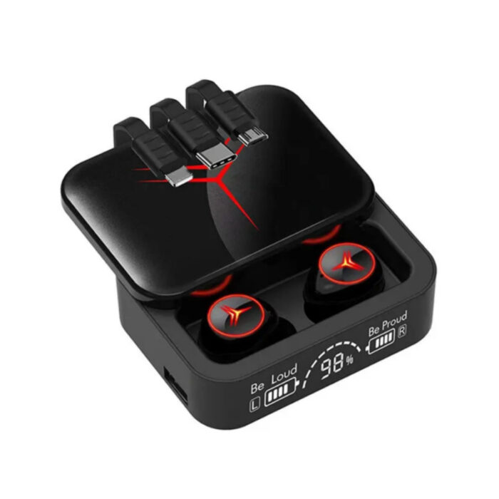 M88 V5.3 Dual Mode Zero Delay LED Display Wireless Earbuds With Power Bank Option - Image 5