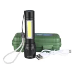 Torch Mini Flashlight Rechargeable 500mAh ABS Plastic Body - Image 3