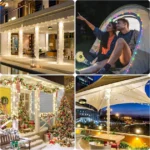 Hanging lantern with garland, camping atmospheric garland, rechargeable LED garland 9 m - Image 8