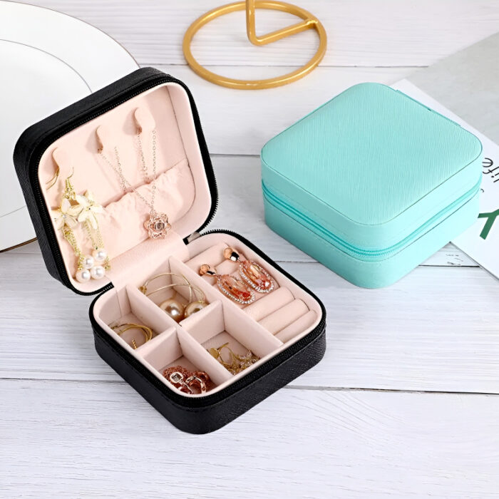 Mini Jewelry Organizer – Stylish and Portable Compact Storage Box for Rings, Earrings, and Necklaces - Image 14