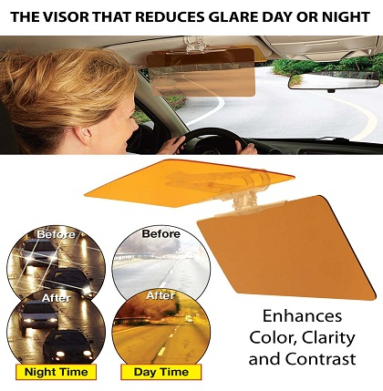 HD Sun Visor for FOGGY weather -  The Day & Night Visor for Your Car