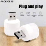 Pack of 10 Mini USB LED Night Lights – Compact Plug-in Lamps for Bedroom, Office, and Travel - Image 10