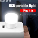 Pack of 10 Mini USB LED Night Lights – Compact Plug-in Lamps for Bedroom, Office, and Travel - Image 11
