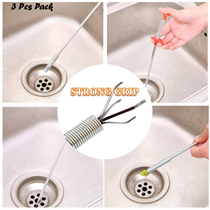 Pack of 3 Pcs Flexible Hand-Pinch Sewer Picker With Pressable Garbage Clip For Efficient Dredging - Image 5