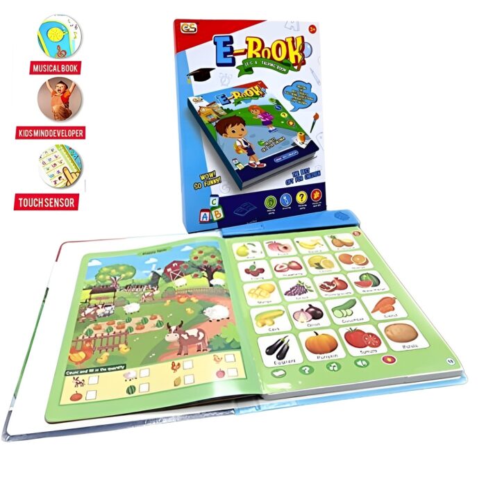 619KF0MElqL-800x800-1.jpg Educational Voice Smart English Learning E-Book For Kids - Image 1