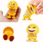 6 Pcs Cute Emoji Bobble Head Dolls Dancing Toys for home and car decoration - Image 4
