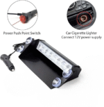 Car LED Red Blue Windshield Dash Emergency Police Strobe Lights - Image 2