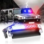 Car LED Red Blue Windshield Dash Emergency Police Strobe Lights - Image 7