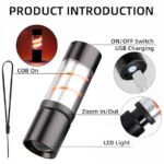 Stainless Steel LED Mini Usb Torch, Mini Pocket Flashlight - White - Image 8