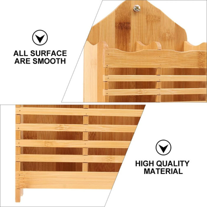 Kitchen Wooden Mini Spoon Holder And Bamboo Chopstick Basket - Image 5