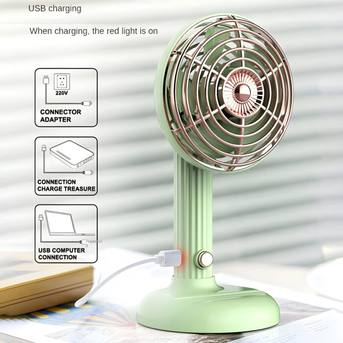 Compact Mini Portable USB Rechargeable Lightweight Handheld Cooling Fan With Adjustable Angle For Living Room, Bedroom And Office - Image 9
