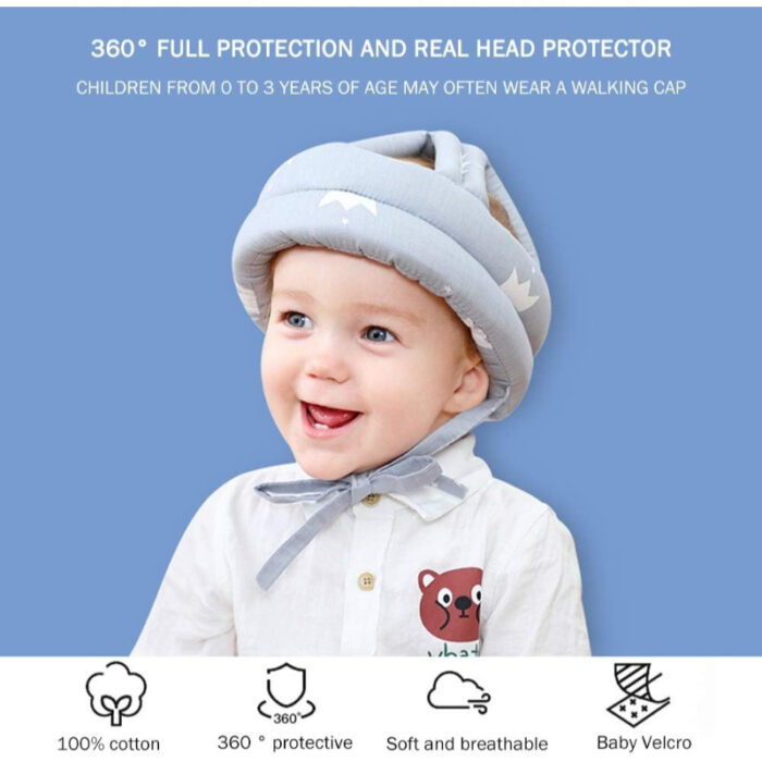 Adjustable Baby Soft Anti-Fall Helmet Toddler Head Protection Cap - Image 4