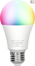 Color Changing Smart WIFI RGB led bulb, Dim-able and Color changing - Voice Controlled, 13watt - 220V LED Smart RGB Bulb, 16 Million colors + White - Image 18