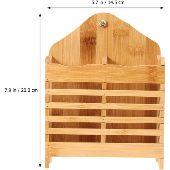 Kitchen Wooden Mini Spoon Holder And Bamboo Chopstick Basket - Image 7