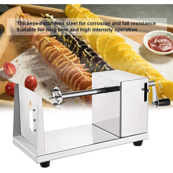 High-Quality Stainless Steel Manual Operation Potato Spiral Cutter Machine - Image 2