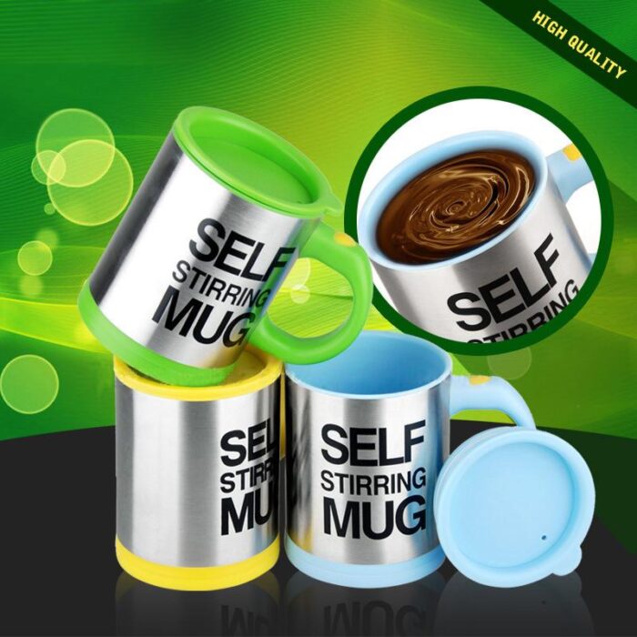 Coffee Mug Creative Stainless Steel Self Stirring With Lid Automatic Mixing Lazy Insulated Cup - Image 4