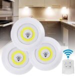 3 Pcs LED Sensor Cabinet Night Lights with Remote Control | Dimmable Closet Lamp Bathroom Indoor House - Image 3