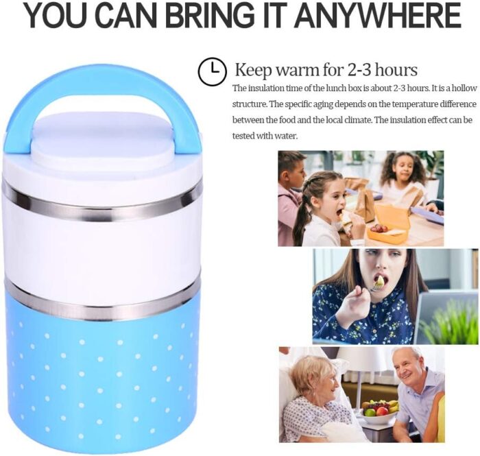 Lunch Box 2 Layer   For Kids and Adults (random color) - Image 8